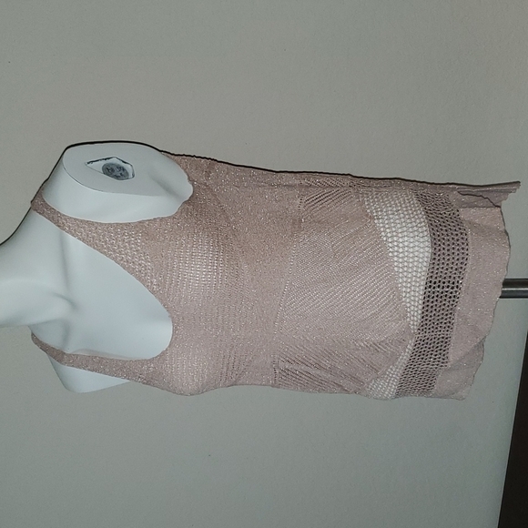 Jennifer Lopez sz M sheer and mesh sleeveless top 🌛 - Picture 3 of 8